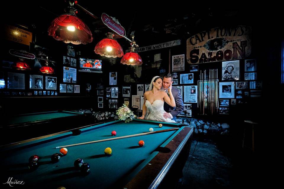 Pool table shot