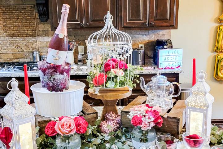 Iced floral Champagne Bucket