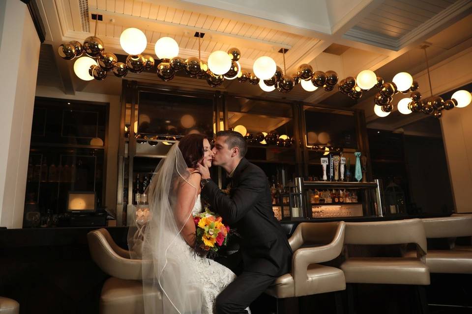 Couple kiss