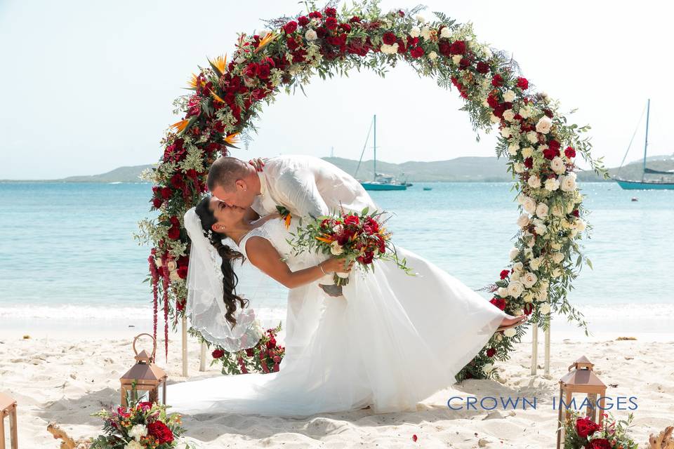 Intimate beach wedding