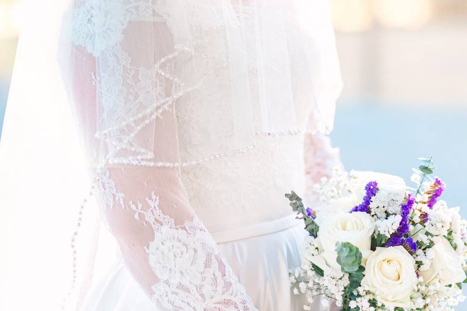 Golden hour bridal portrait