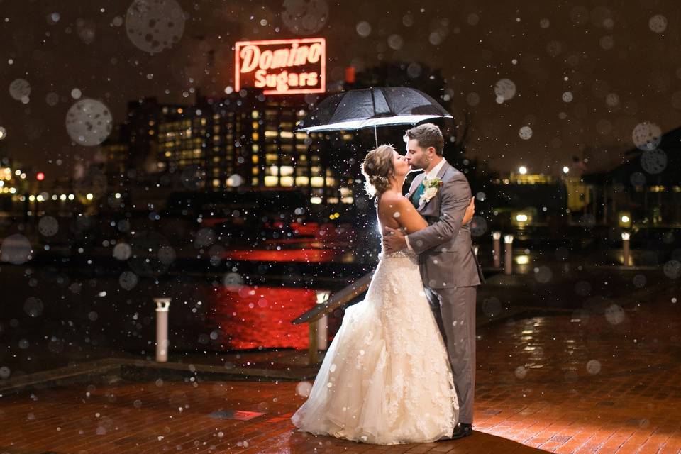 Rainy wedding at the BMI