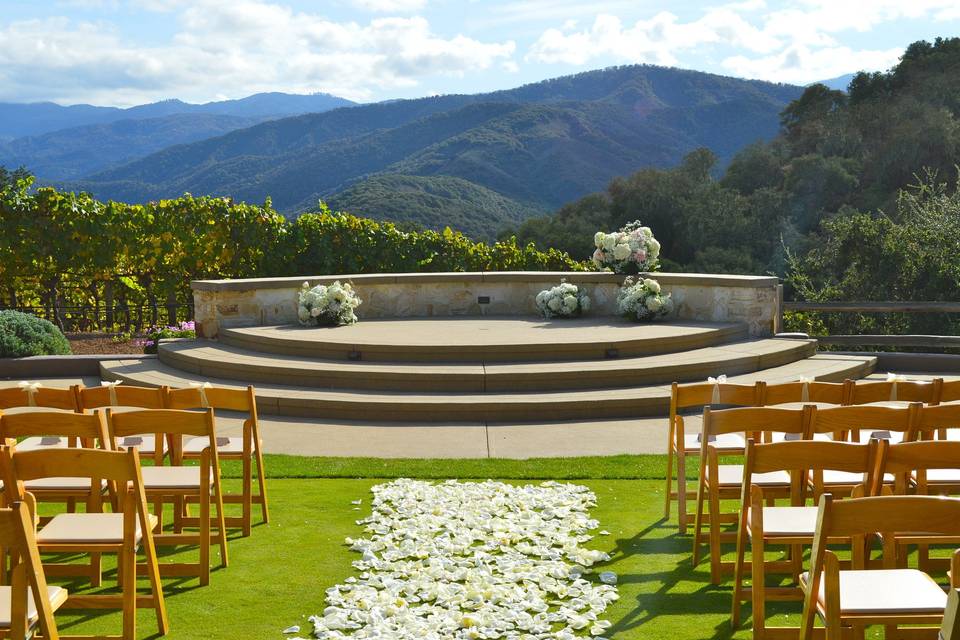 Wedding ceremony setting