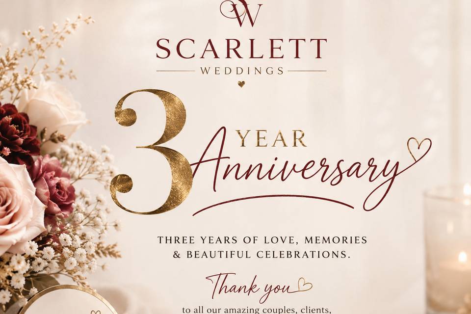 Scarlett Weddings Anniversary