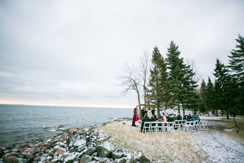 Lakeside Winter Wedding
