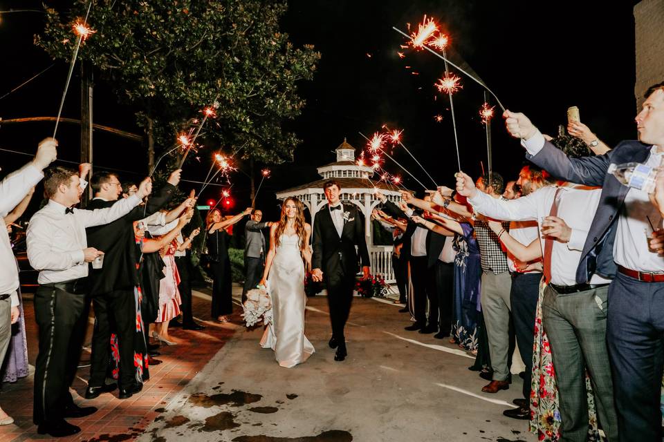 Bride and Groom Sparklers Exit