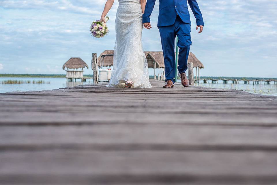 Wedding Valerie & Omar at Fuerte de Bacalar, Lagoon Siete Colores. Quintana Roo, MX
