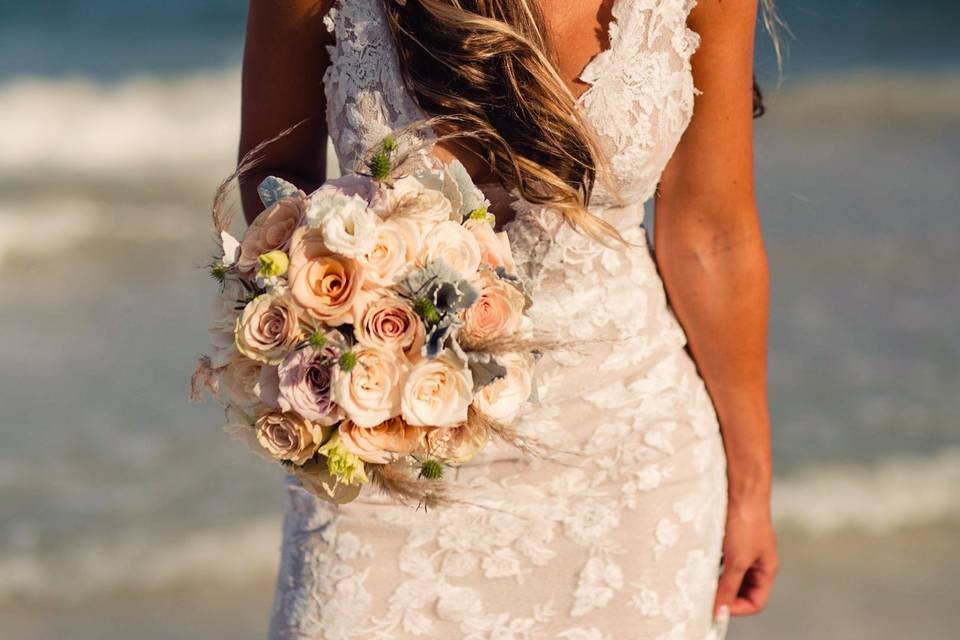 Trash The Dress at Beach in Playa del Carmen