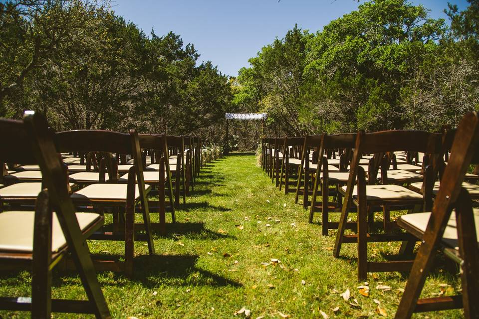 Wedding ceremony area