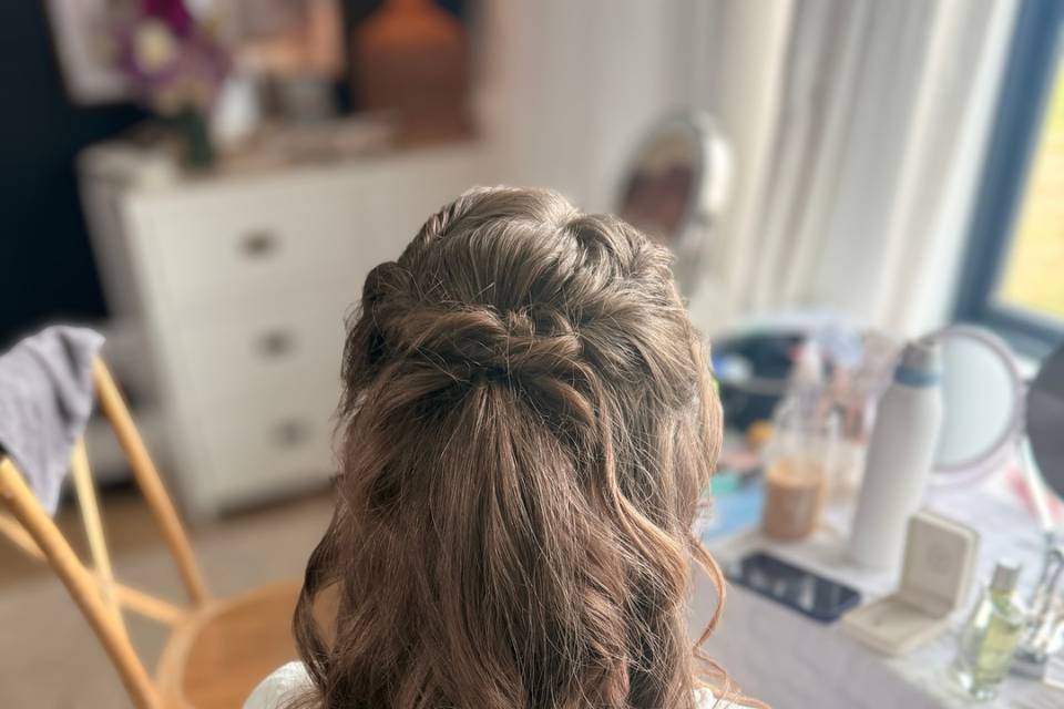 Romantic half up