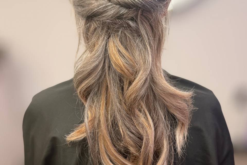 Half up with twists