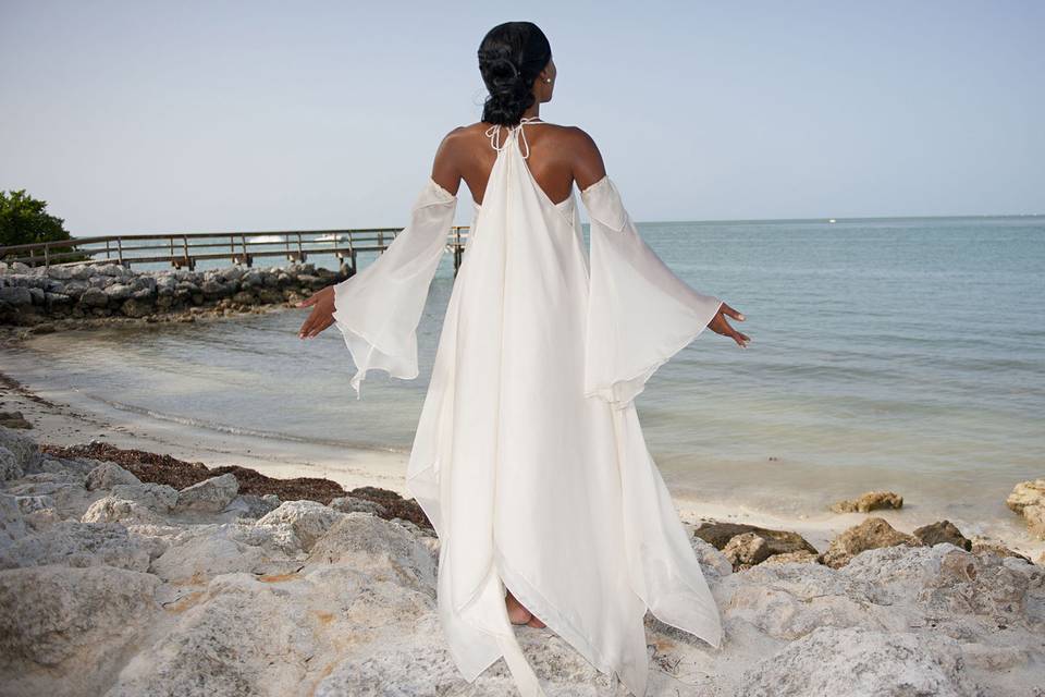 Angelic beach wedding dress
