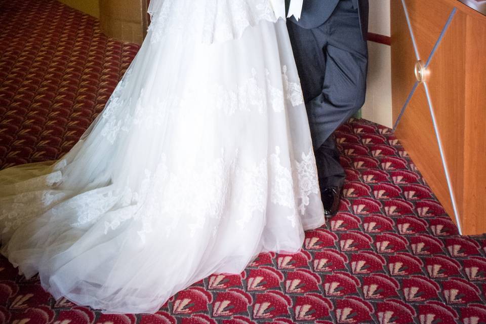 Vintage style wedding in downtown Mt Pleasant Michigan.