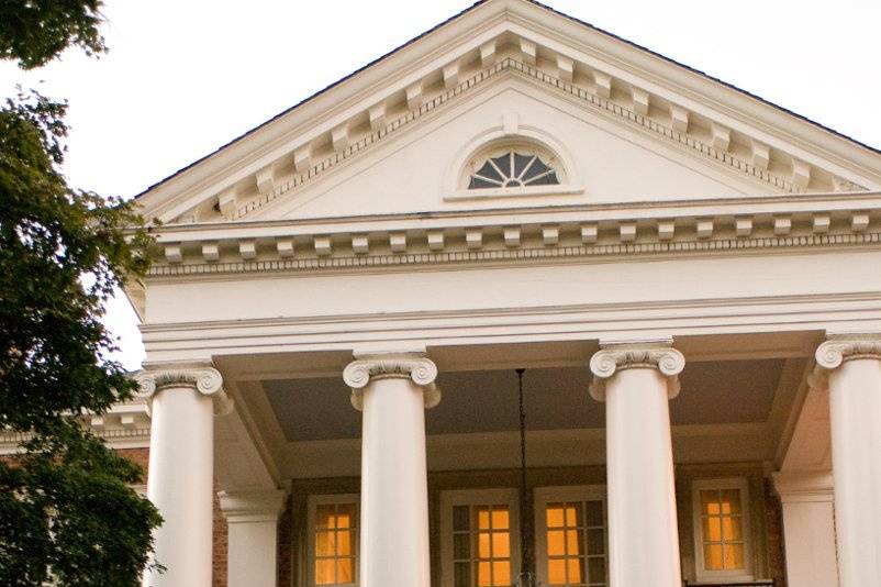 Ceremony on back portico