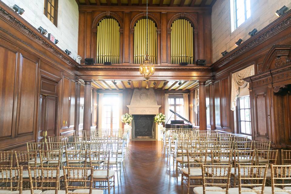 Music Room set for a wedding