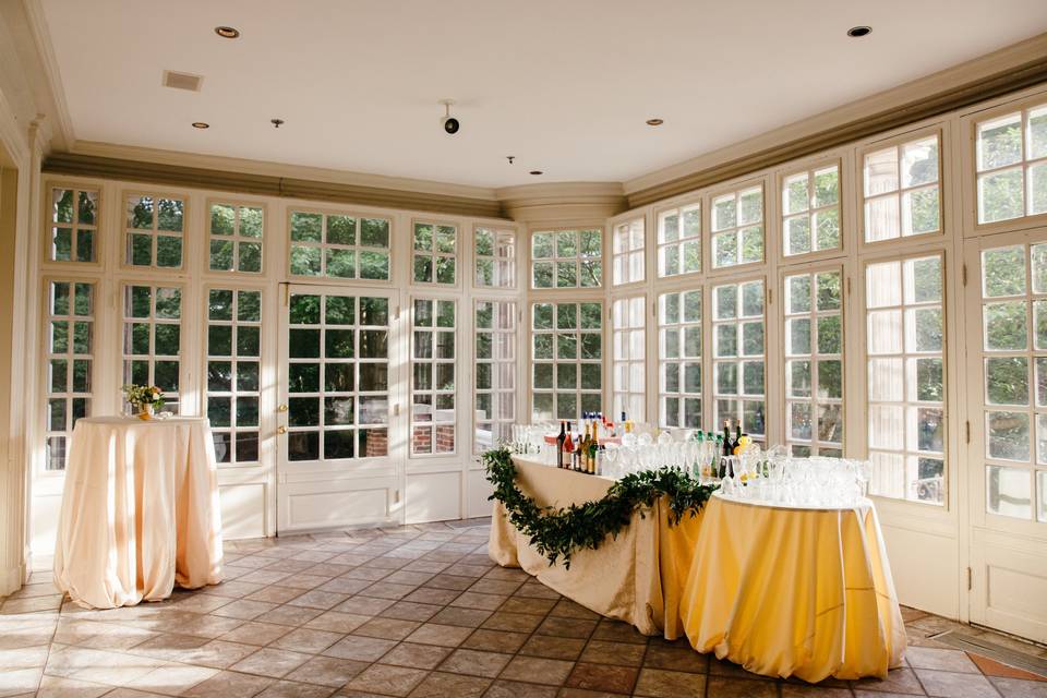 Sun porch reception