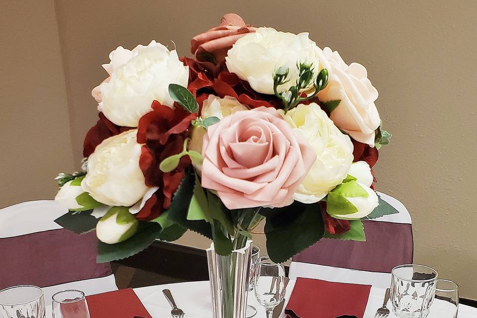 Burgundy Centerpiece