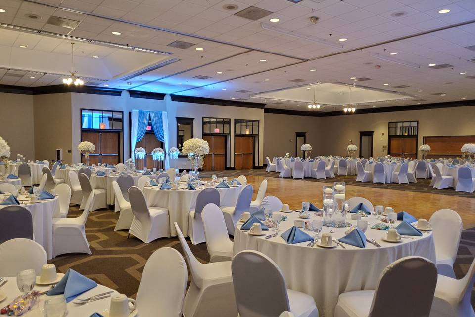 White and Blue Ballroom