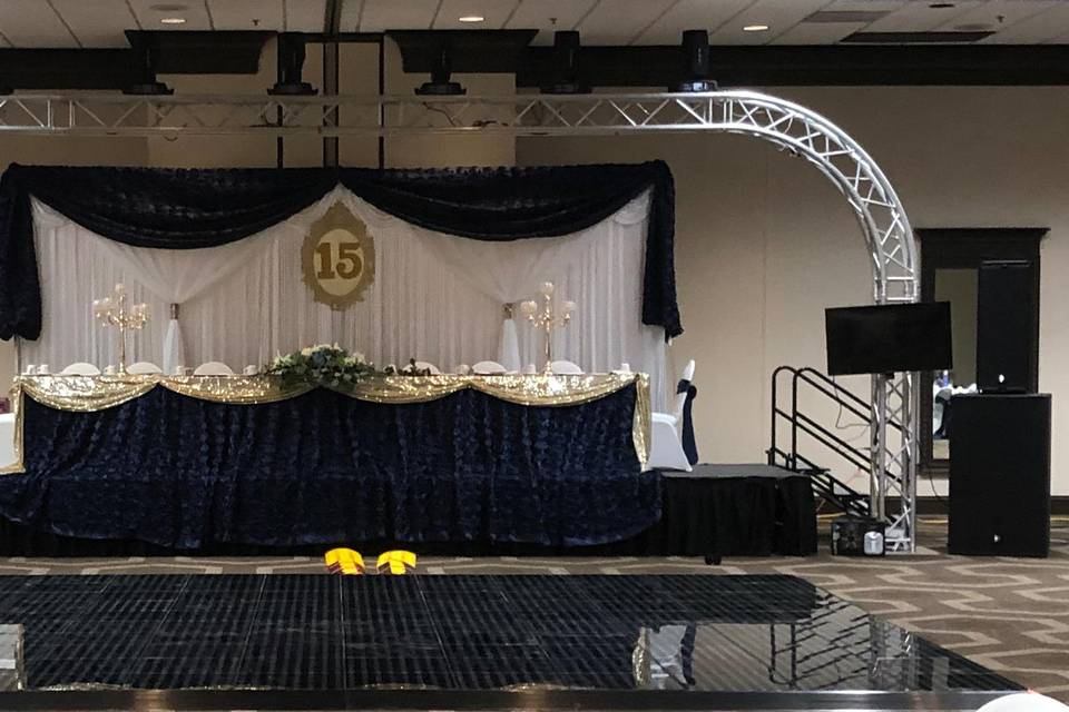 Head Table with Lighting