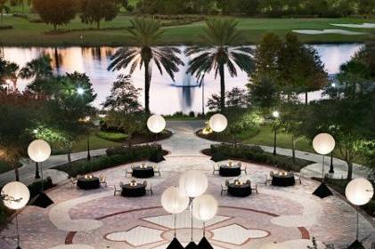 Valencia - 20,000-square-foot outdoor function space with beautiful views of the lake, golf course and sunset.