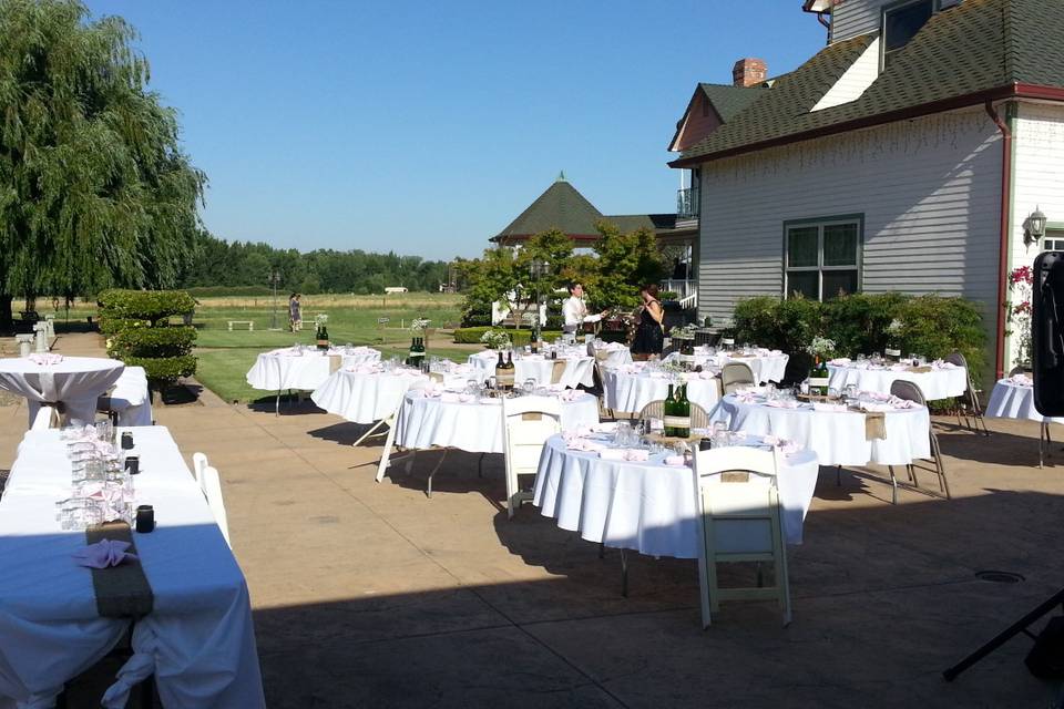 Outdoor reception area