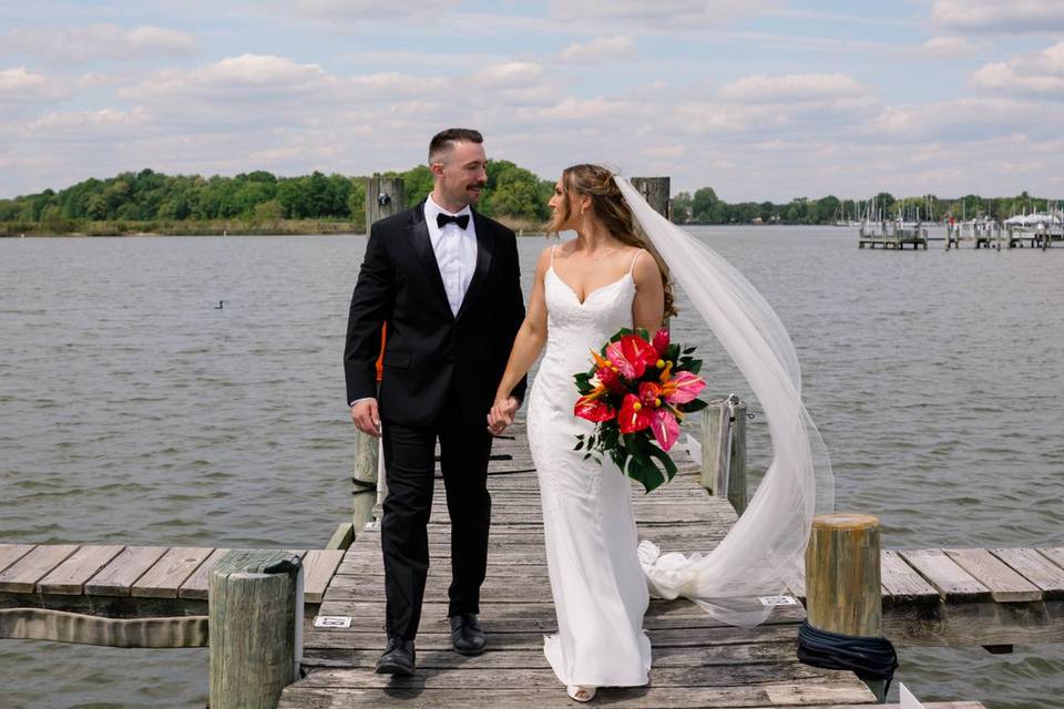 Bridal Party Pier Walk