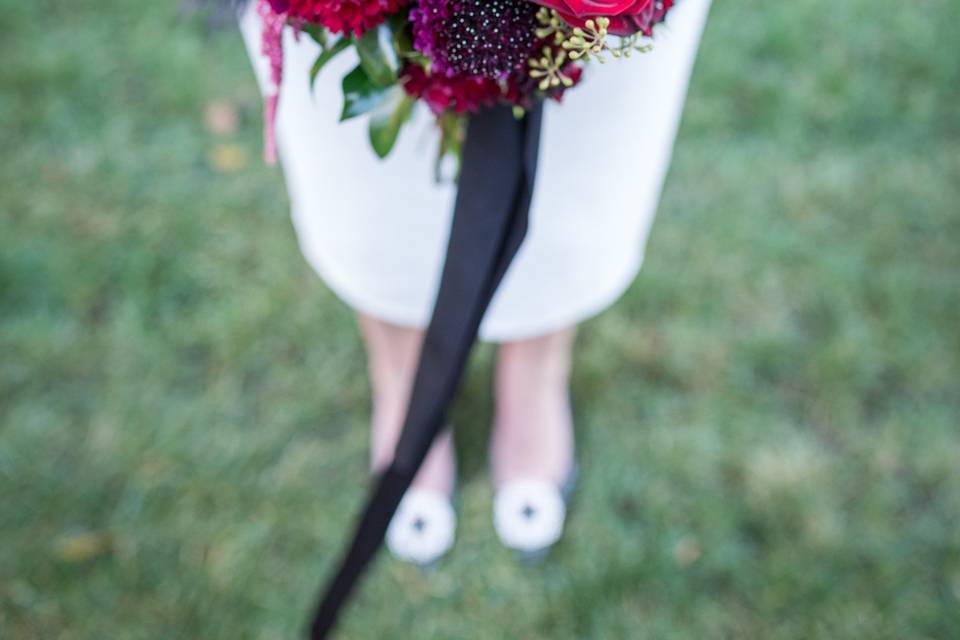 Deep dark red roses