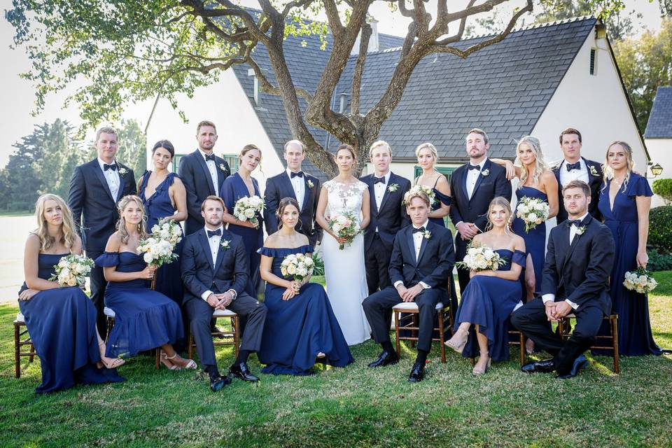 Bridal party in Montecito