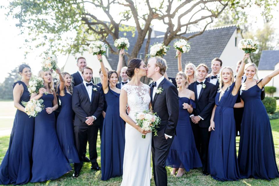 Bridal party in Montecito