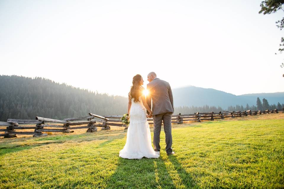 Bride and groom newlyweds