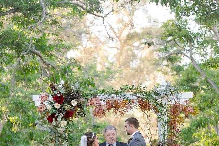 Garden wedding ceremony