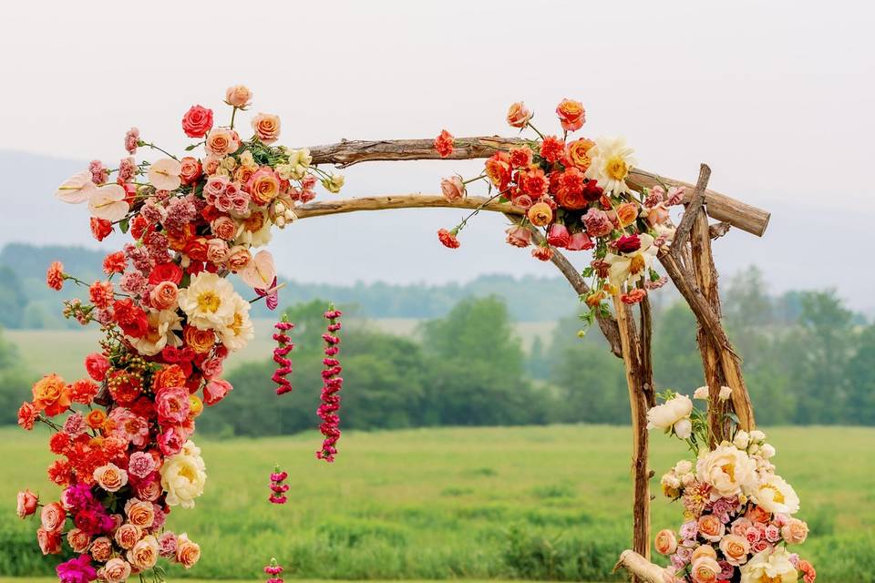 Ombre Florals Ceremony Arch