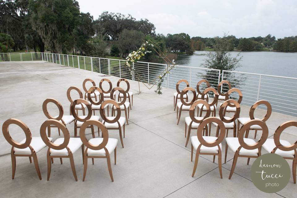 Bride with Clear Ghost Chairs