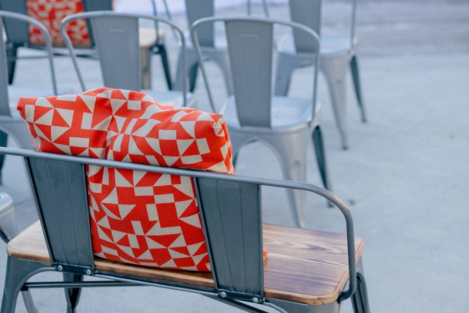 SIlver Industrial Chairs