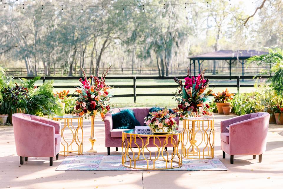 Gold Tufted King Louis Chairs (Set of 2) - Wedding Supplies Orlando, Wedding Rental Party, Tent Rental Orlando