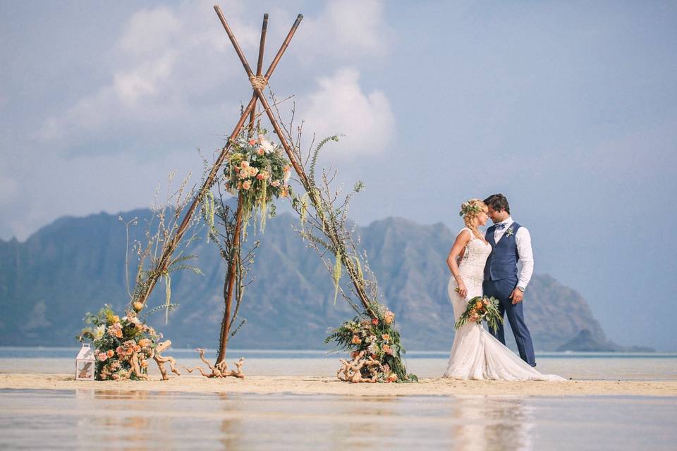 Gorgeous Sand Bar Elopement