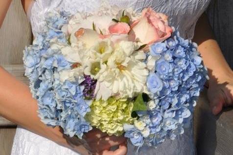 Bride and her bouquet