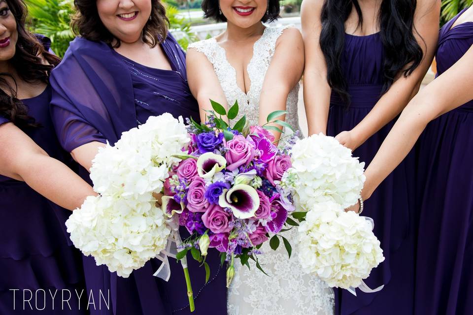 Bridal party bouquets