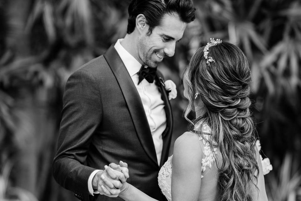 Bride and groom portrait