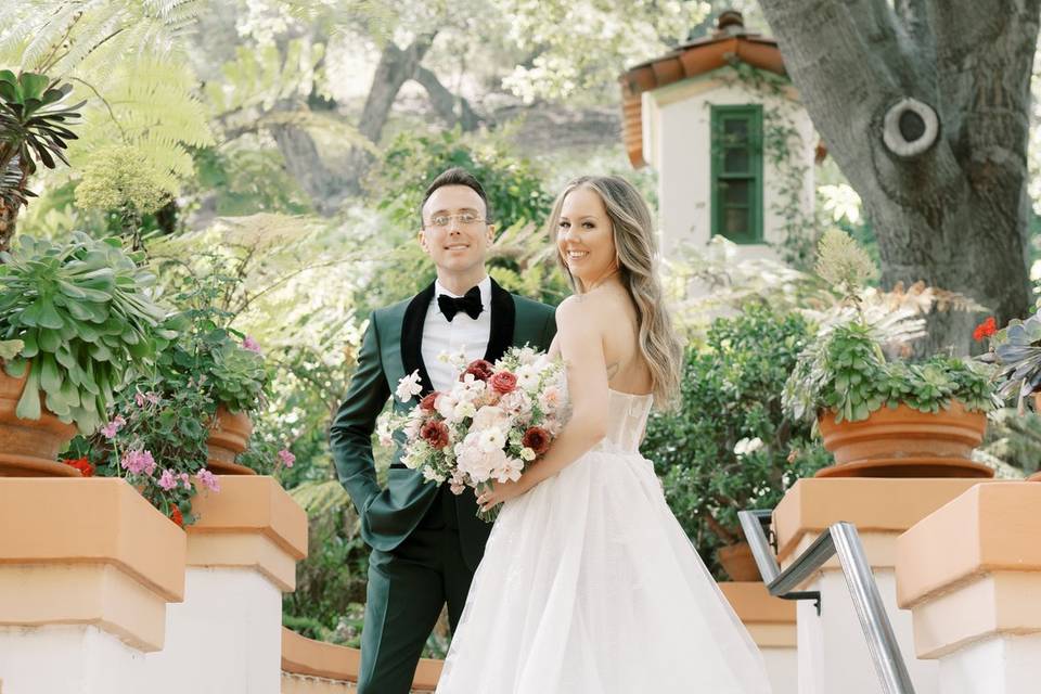 Bride and groom portrait