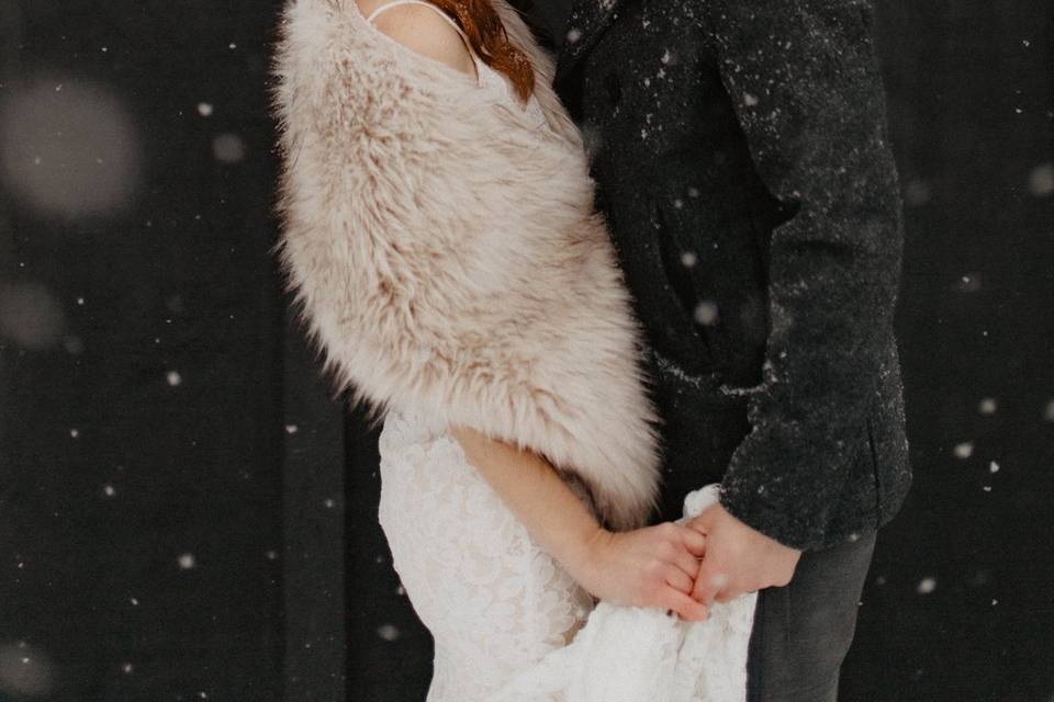 Snowy Couple