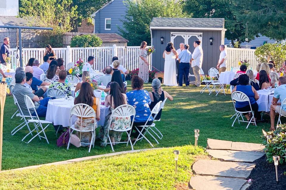 A beautiful backyard wedding