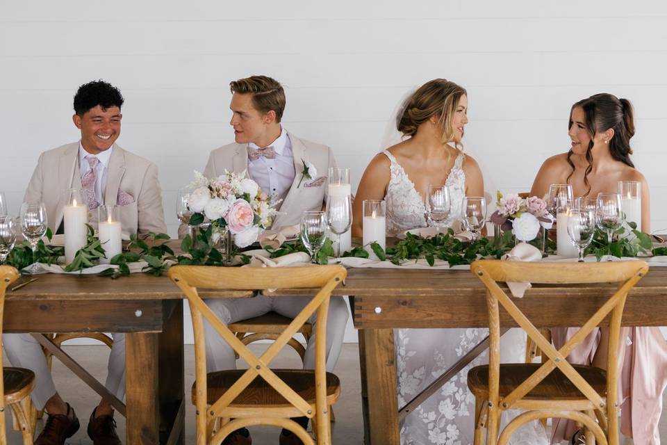 Head table in Sunset Pavilion