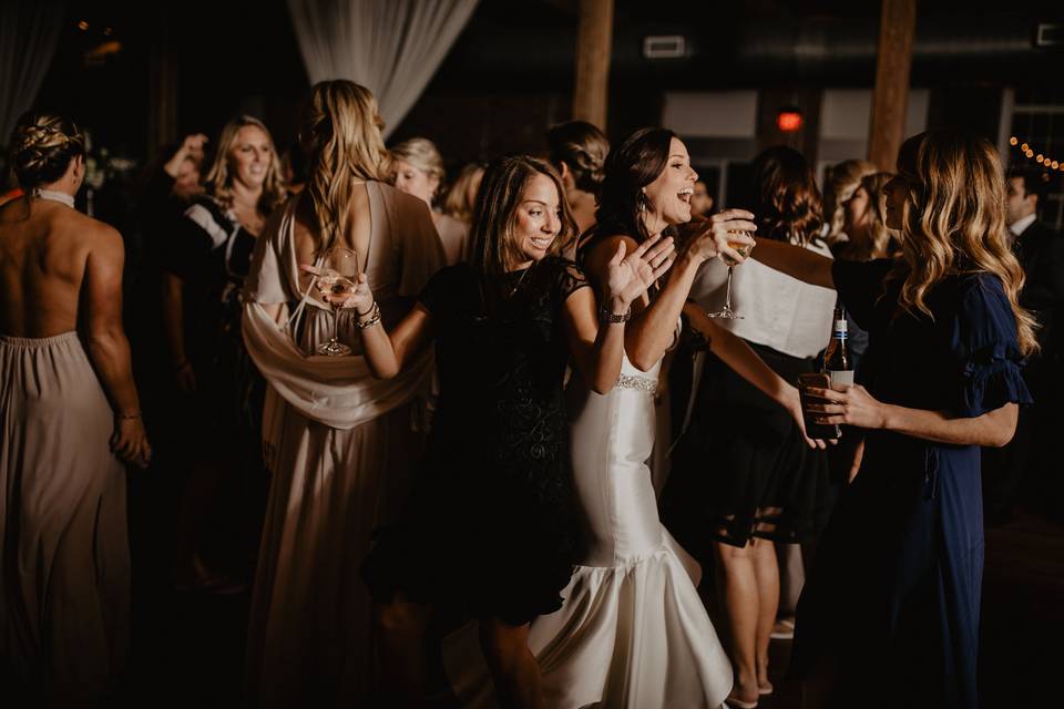 Bride dancing