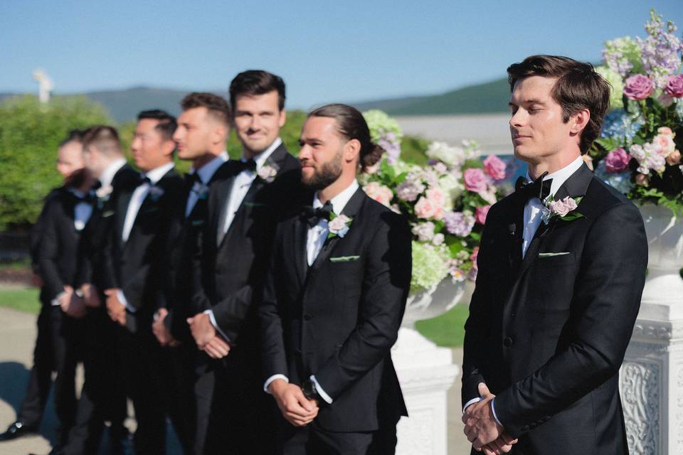 Groom waiting