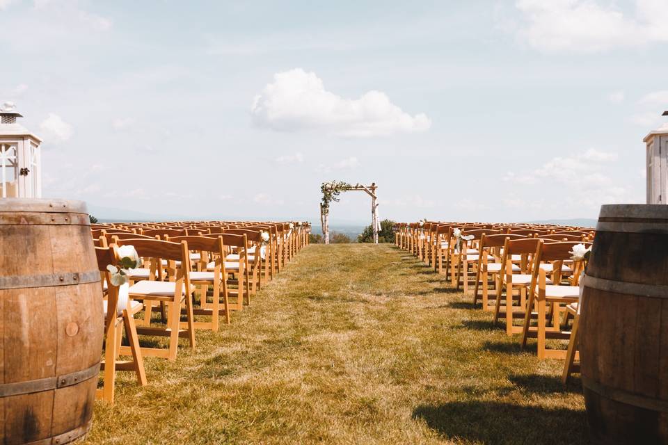 Aisle before the wedding