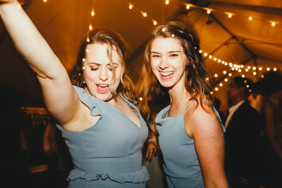 Two celebrating bridesmaids!