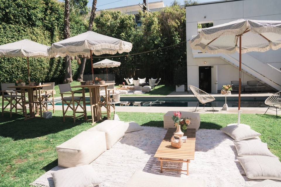 Backyard sample lounge setup