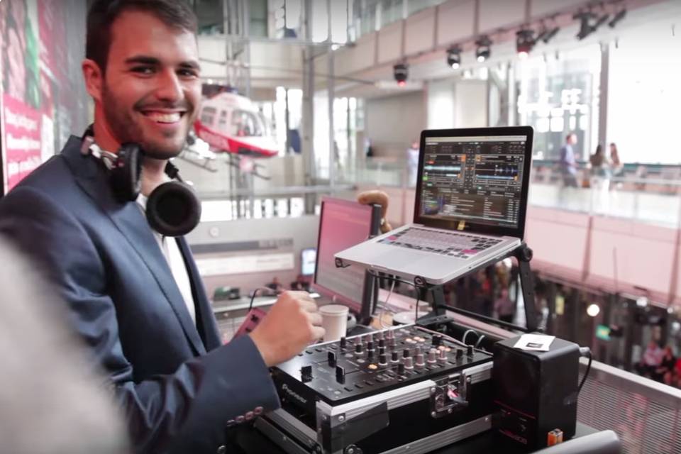 DJing at The Newseum