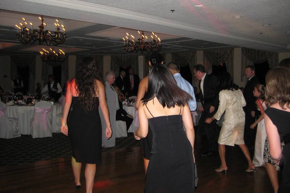 Guests dancing